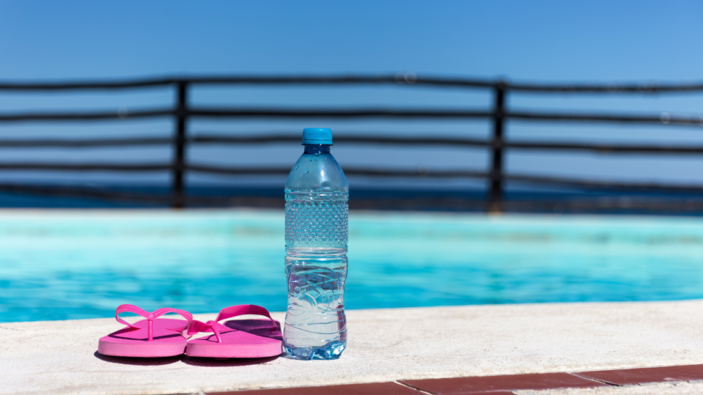 Staying hydrated during swimming and aqua aerobics remains important even in the water.
